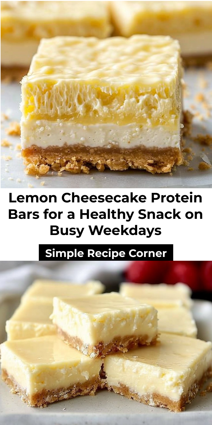 Zesty Lemon Cheesecake Protein Bars