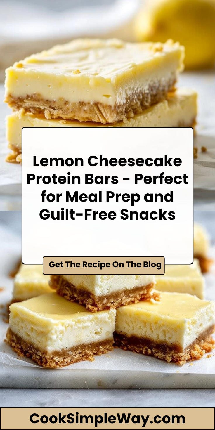 Lemon Cheesecake Protein Bars Recipe