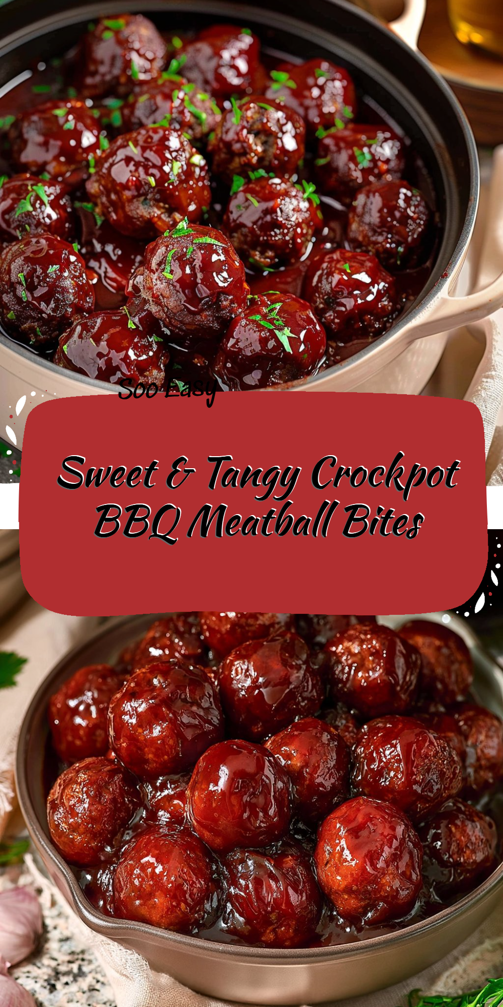 Sweet & Tangy Crockpot BBQ Meatball Bites