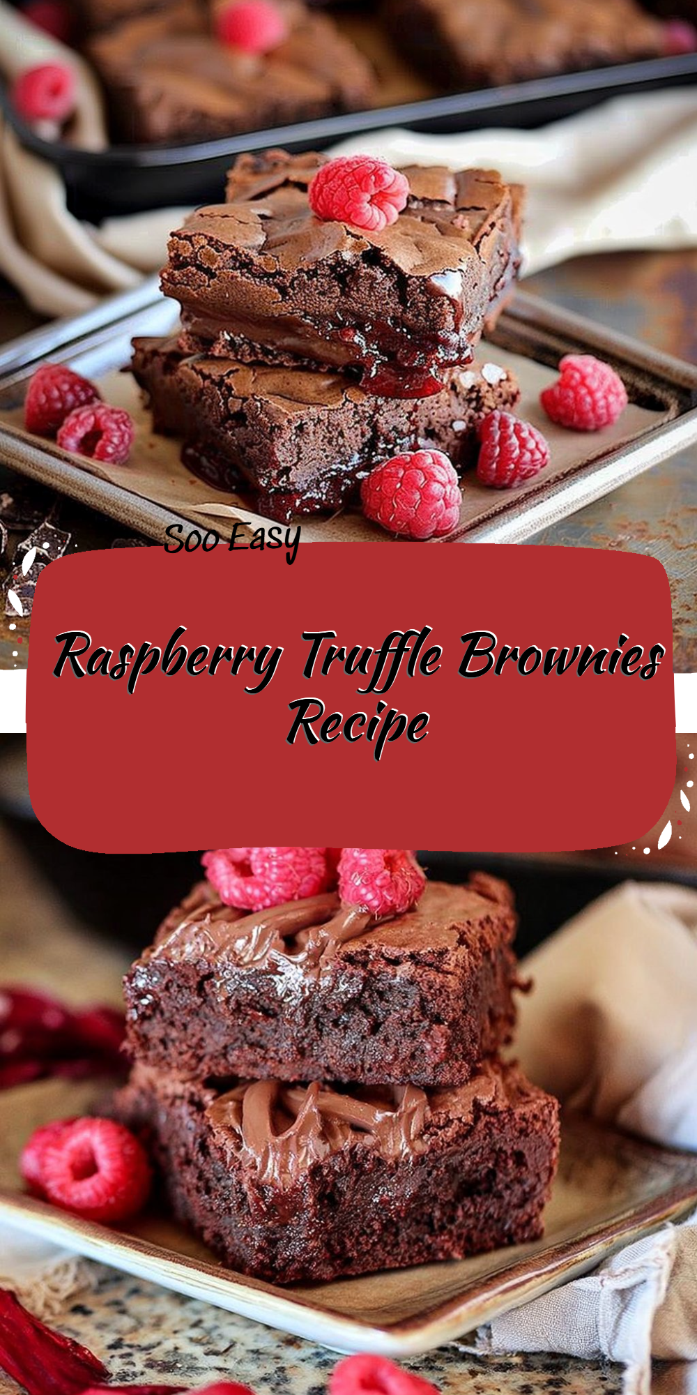 Raspberry Truffle Brownies Recipe