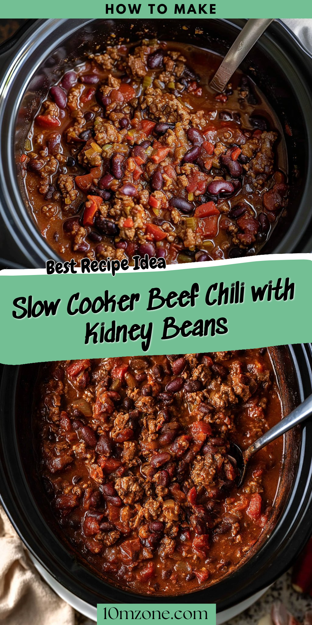 Slow Cooker Beef Chili with Kidney Beans