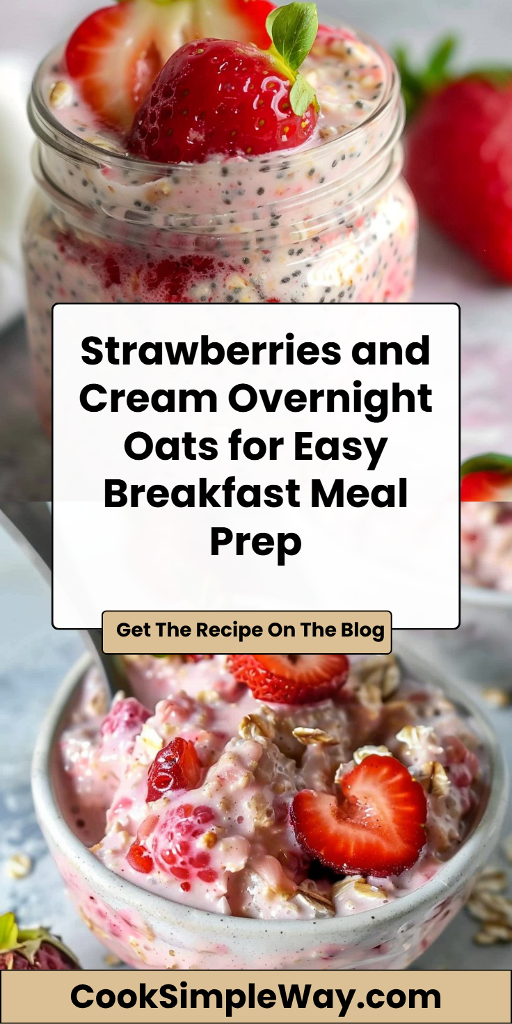 Overnight Oats with Strawberries and Cream