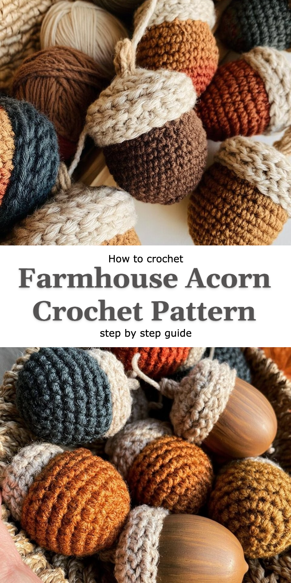 Farmhouse Acorn Crochet Pattern