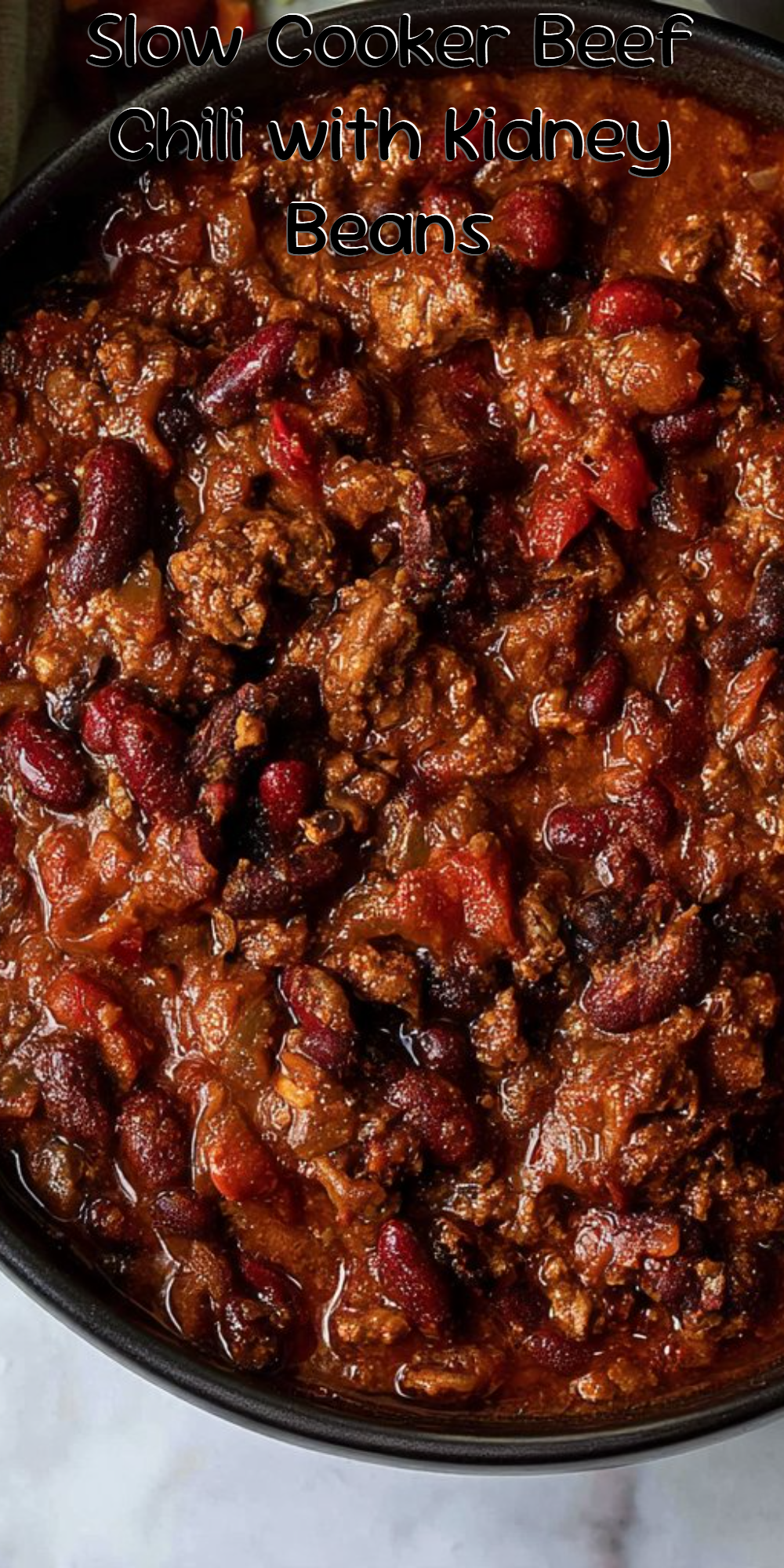 Slow Cooker Beef Chili with Kidney Beans