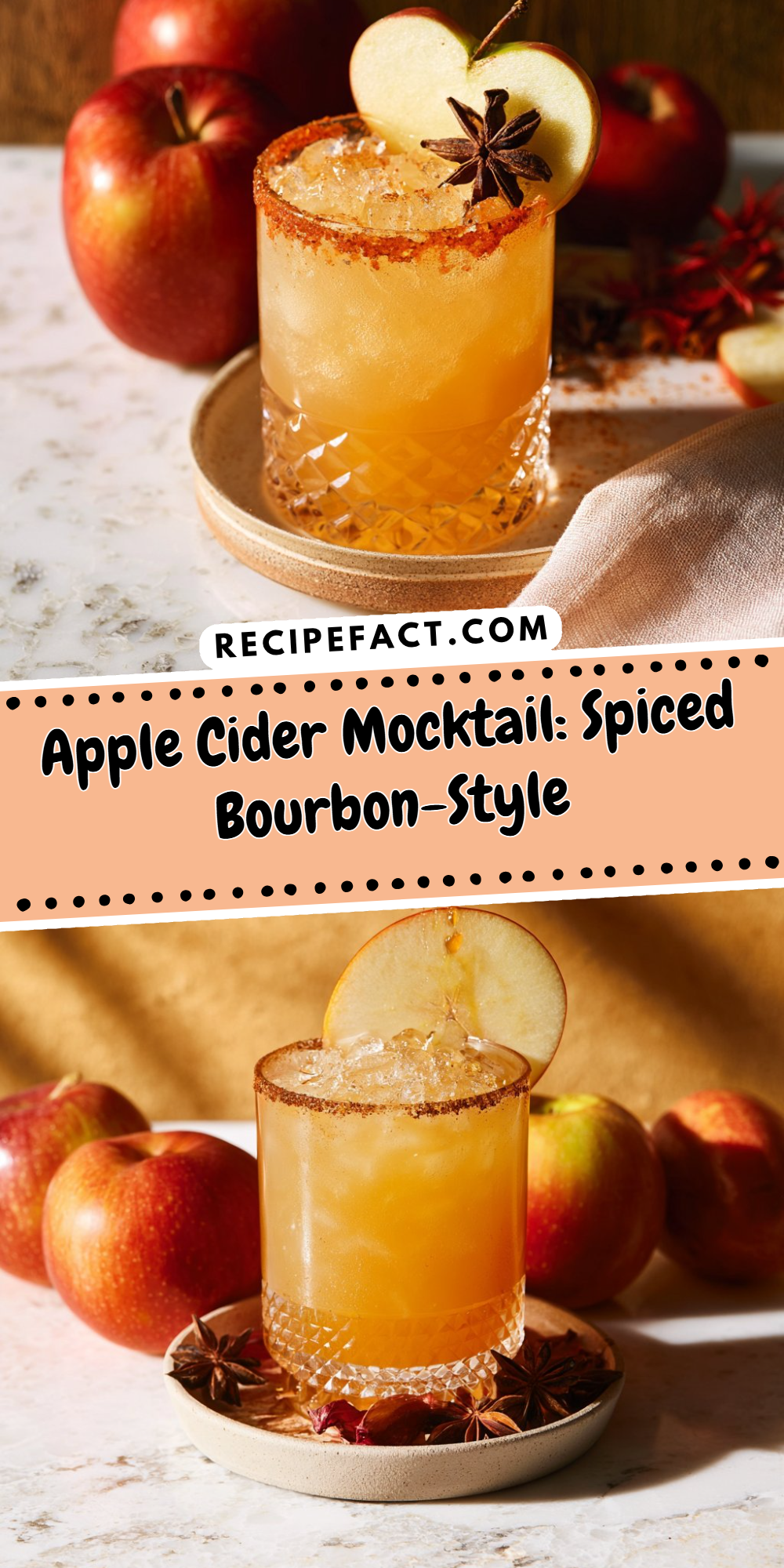 Apple Cider Mocktail: Spiced Bourbon-Style