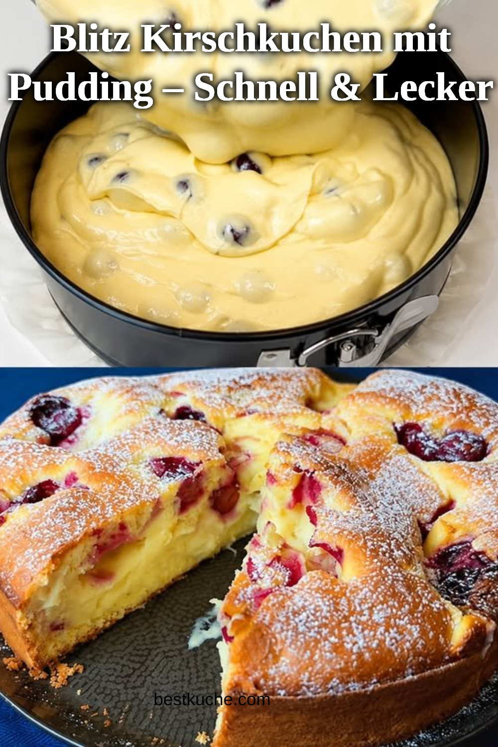 Blitz Kirschkuchen mit Pudding – Schnell & Lecker