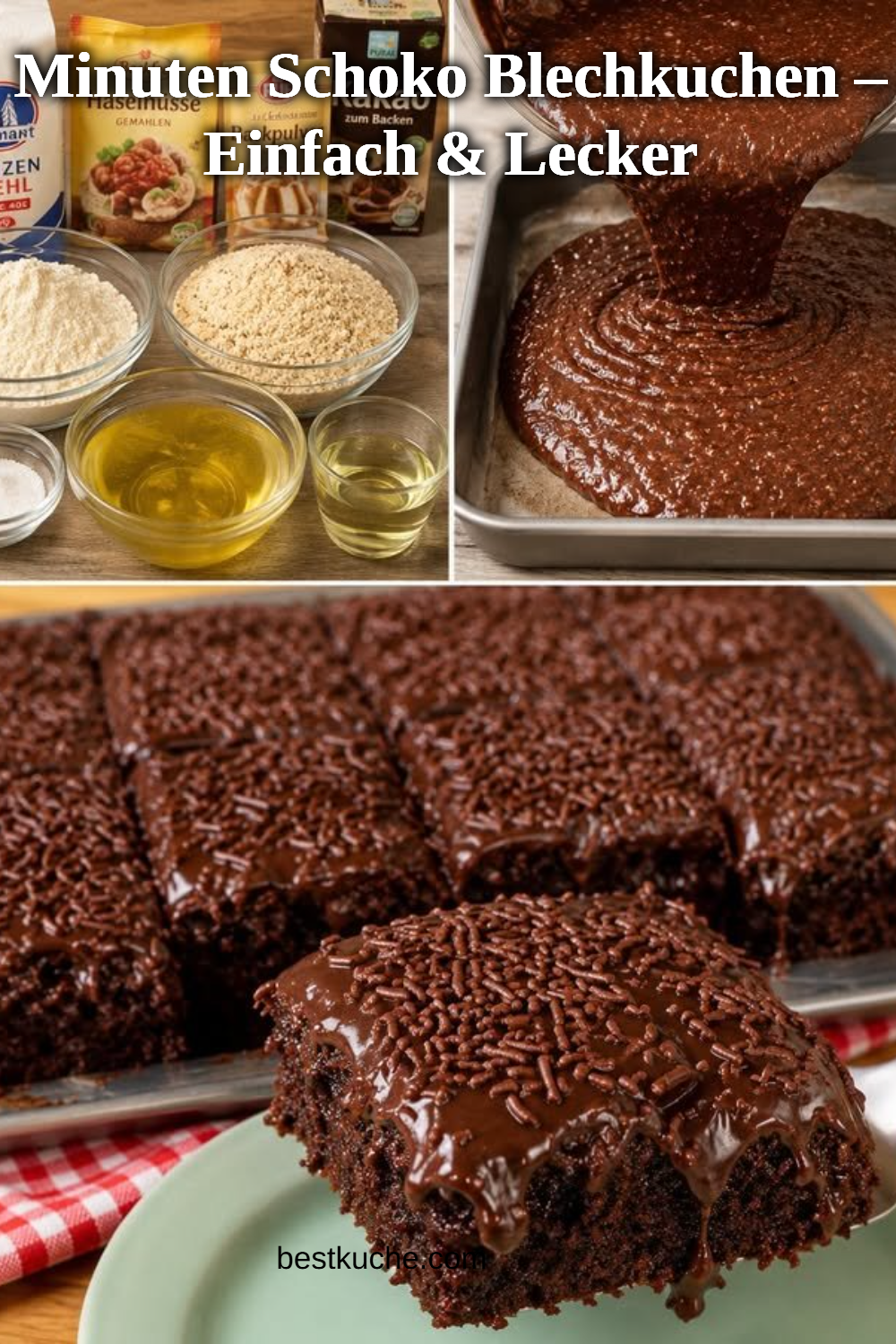 Minuten Schoko Blechkuchen – Einfach & Lecker