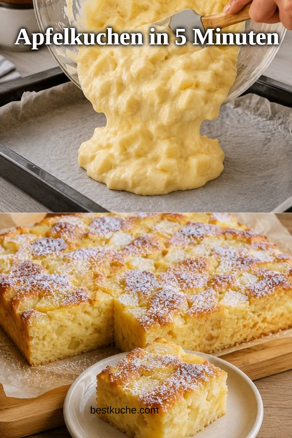 Apfelkuchen in 5 Minuten