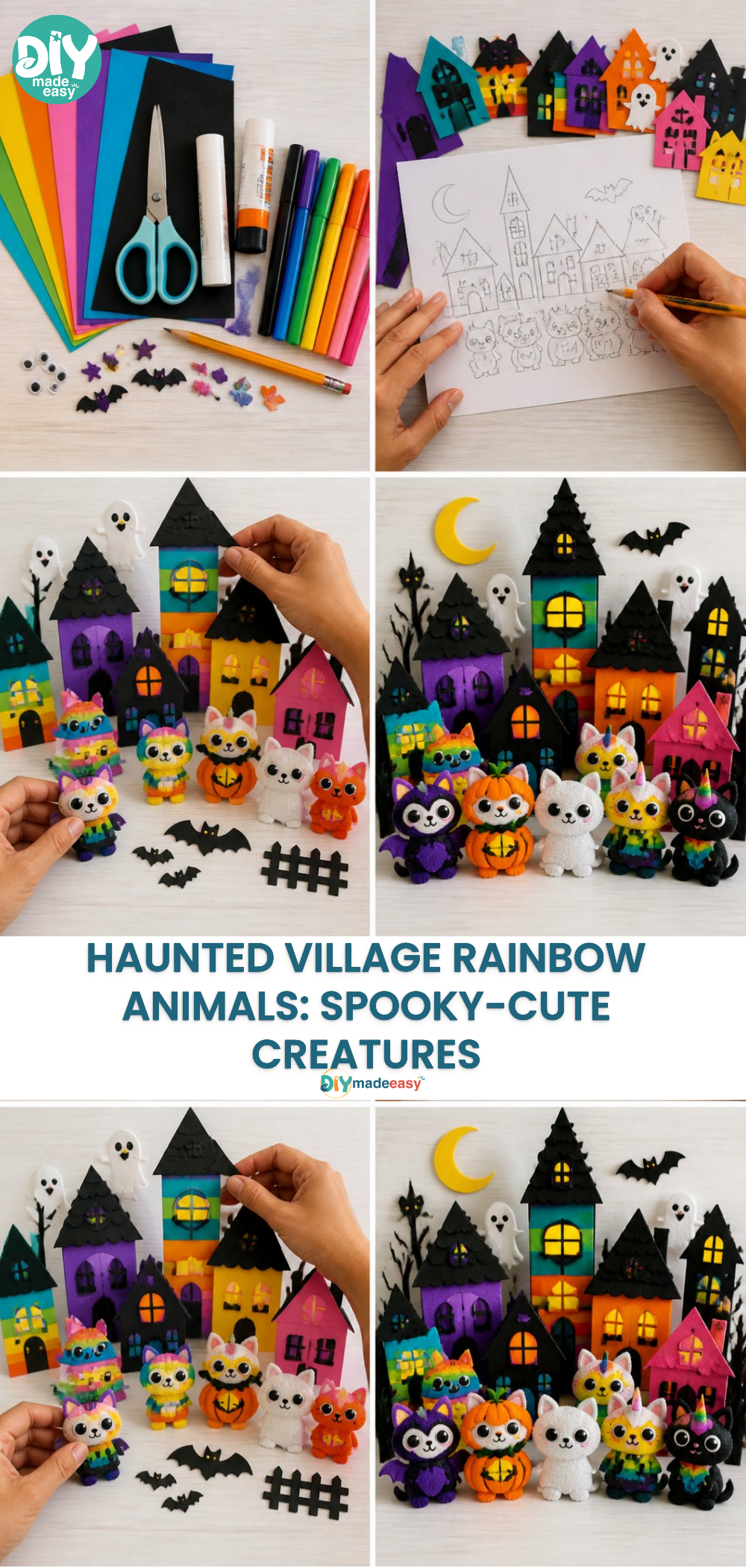 Haunted Village Rainbow Animals: Spooky-Cute Creatures