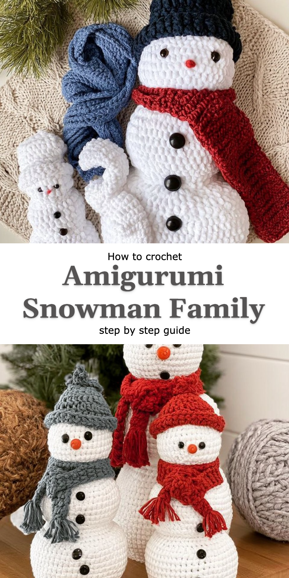 Amigurumi Snowman Family