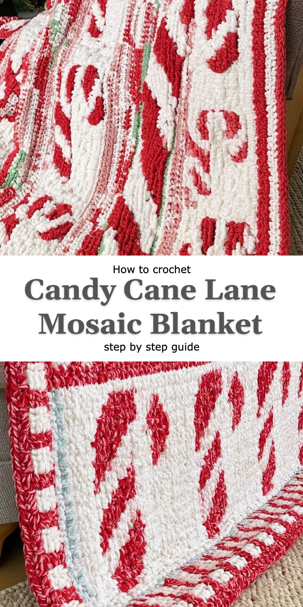 Candy Cane Lane Mosaic Blanket