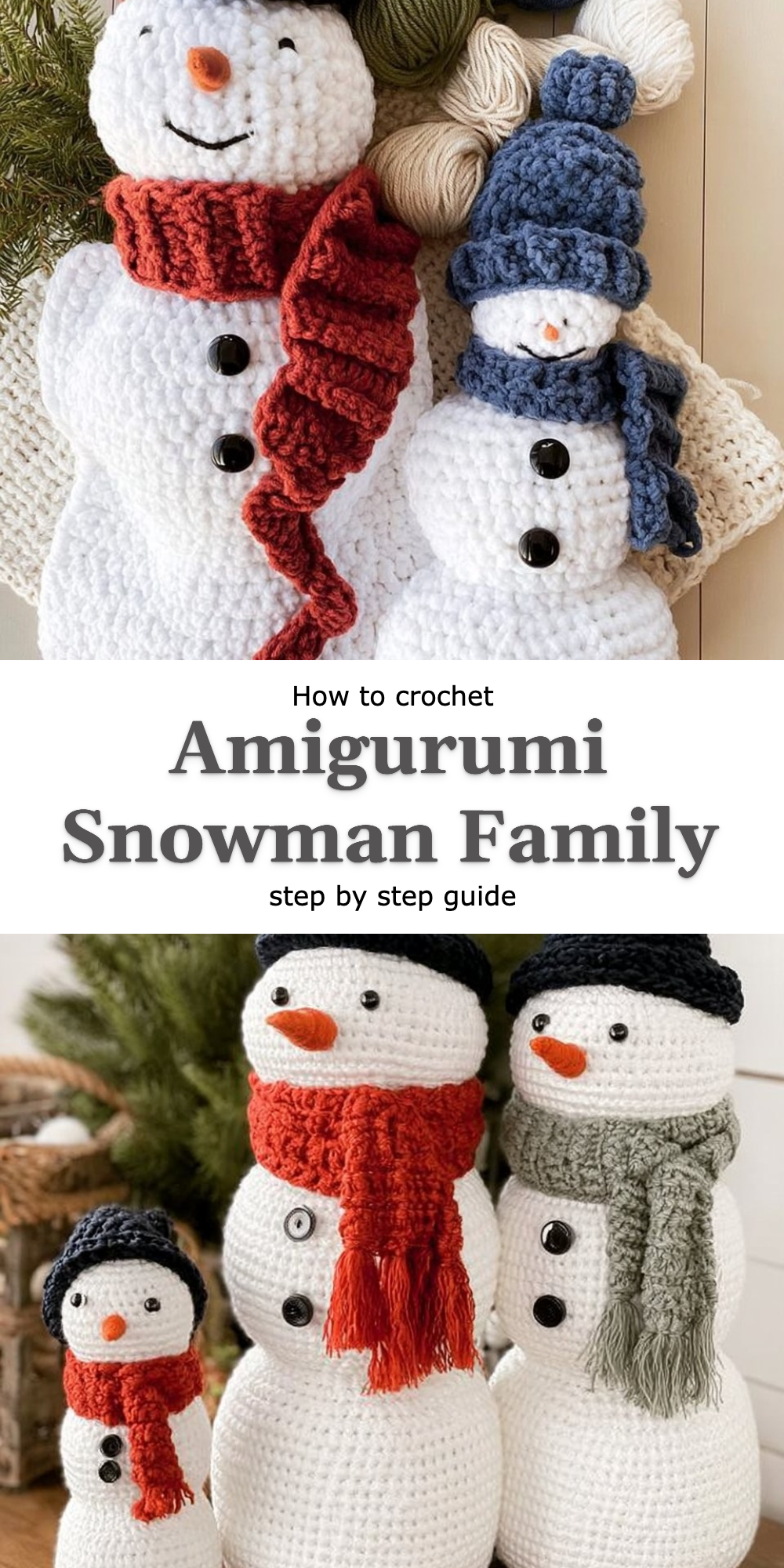 Amigurumi Snowman Family