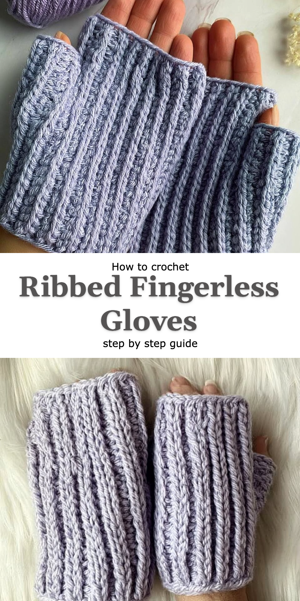 Ribbed Fingerless Gloves