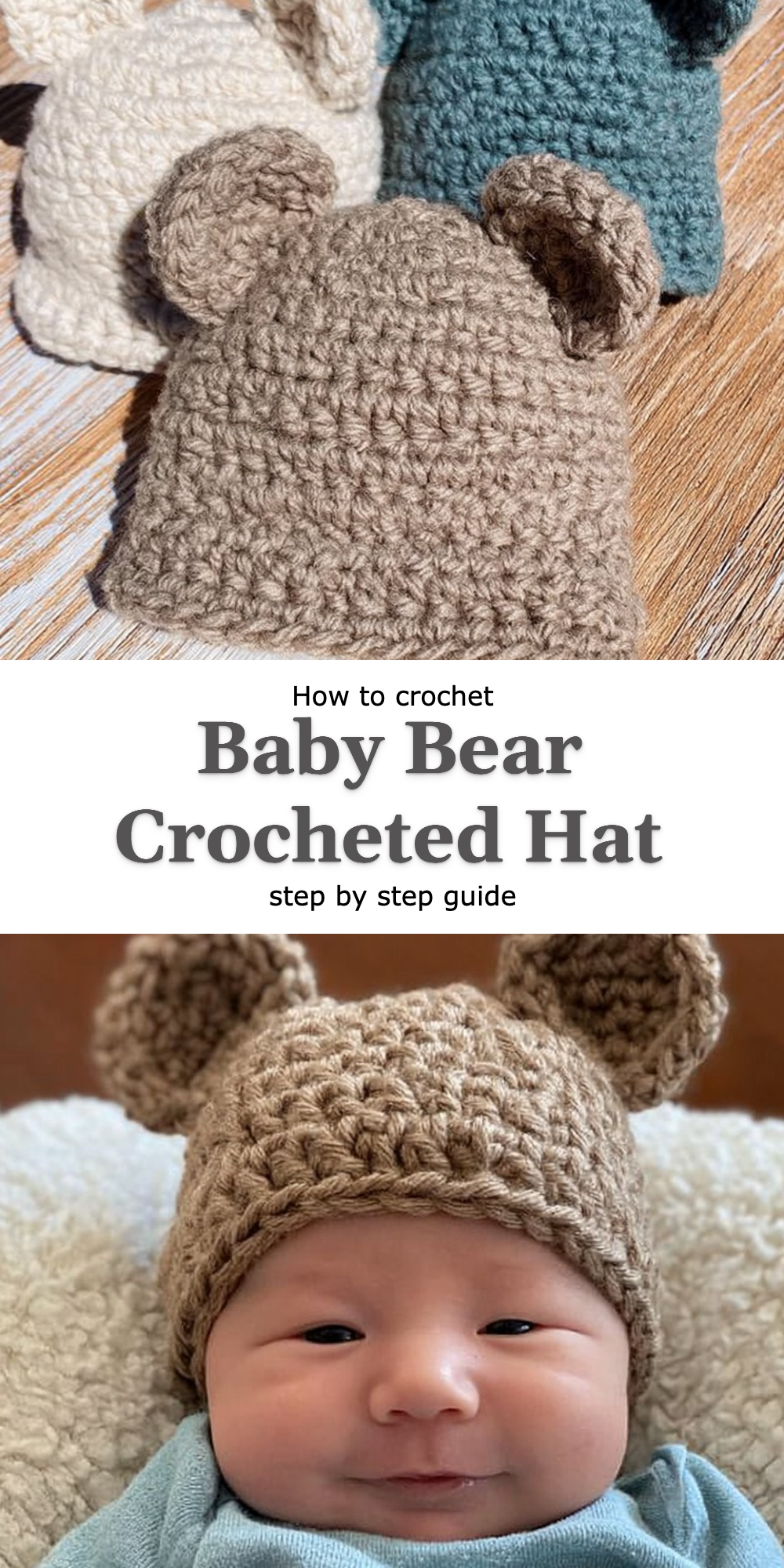Baby Bear Crocheted Hat