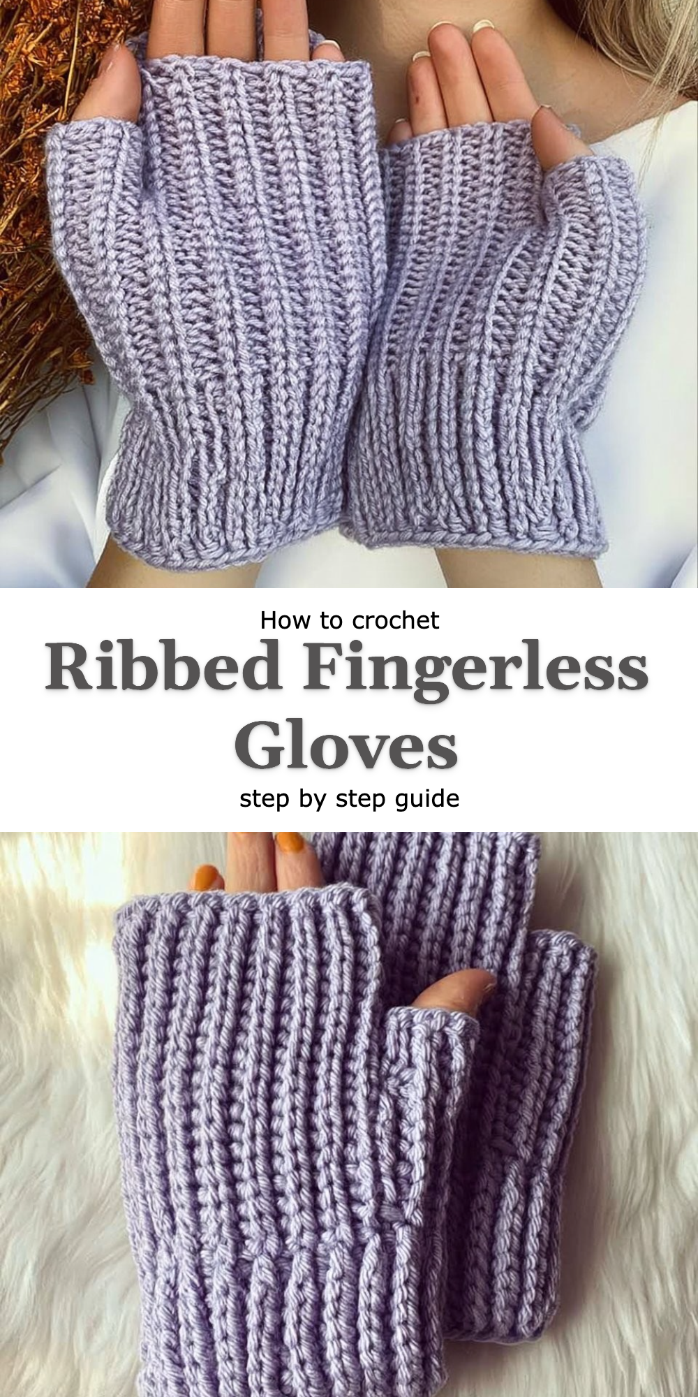 Ribbed Fingerless Gloves