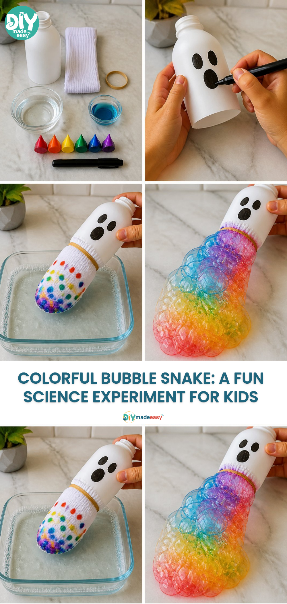 Colorful Bubble Snake: A Fun Science Experiment for Kids