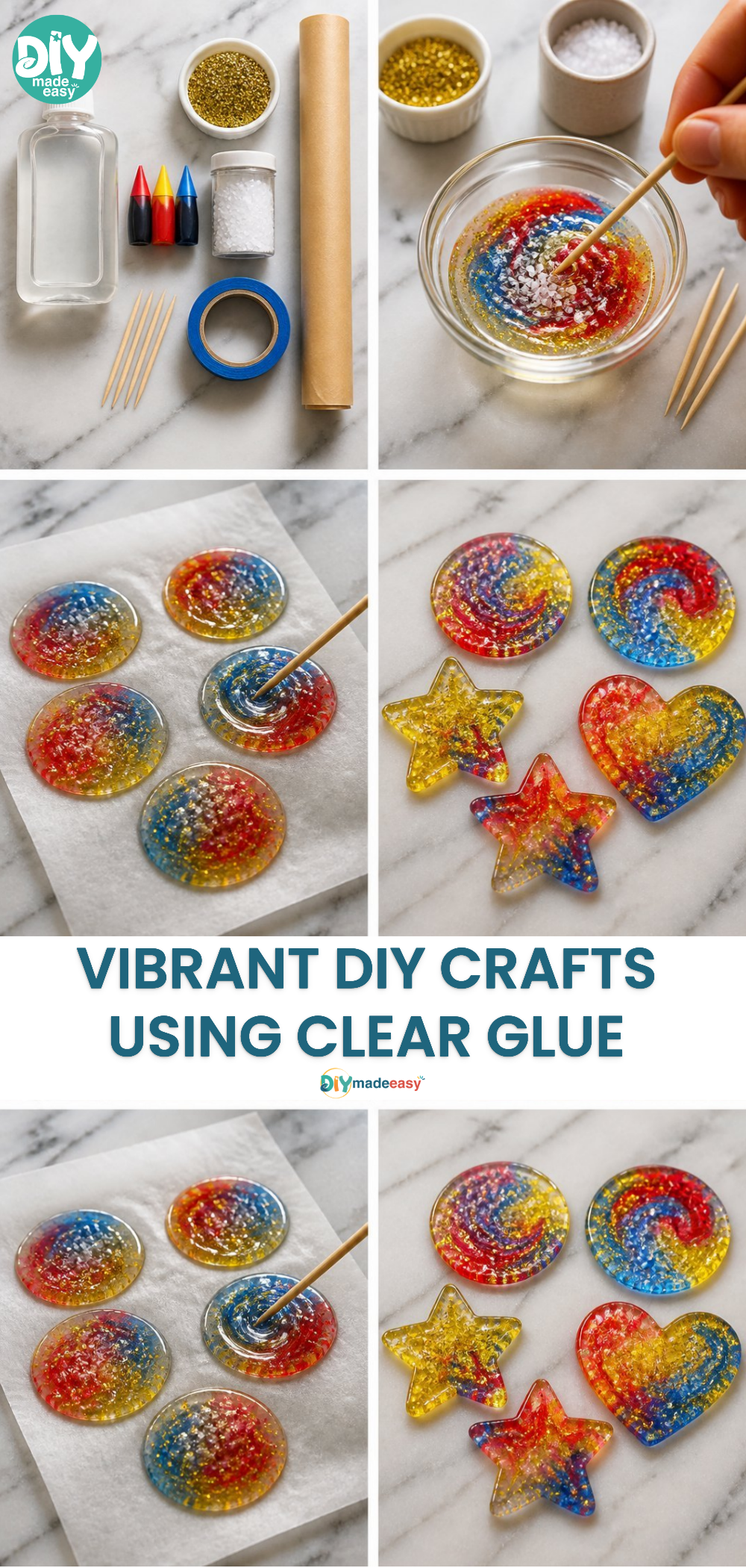 Vibrant DIY Crafts Using Clear Glue