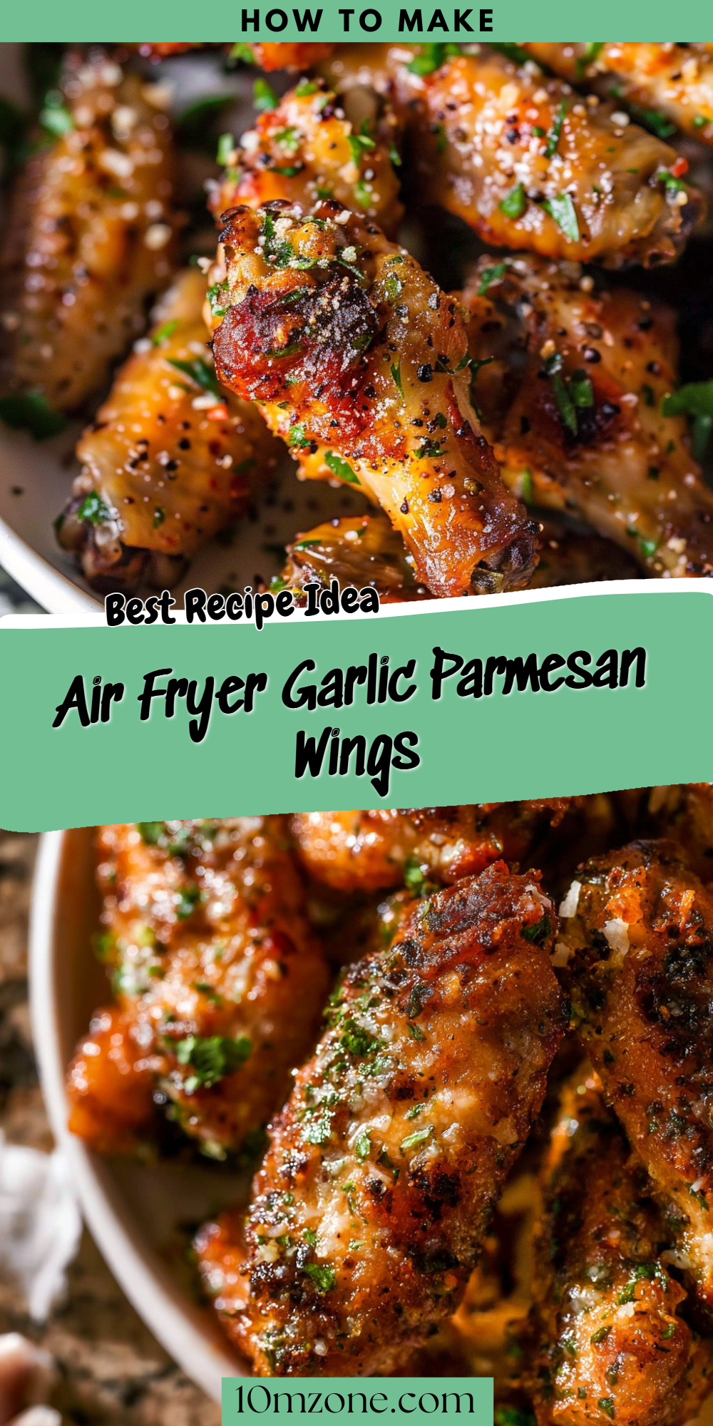 Air Fryer Garlic Parmesan Wings