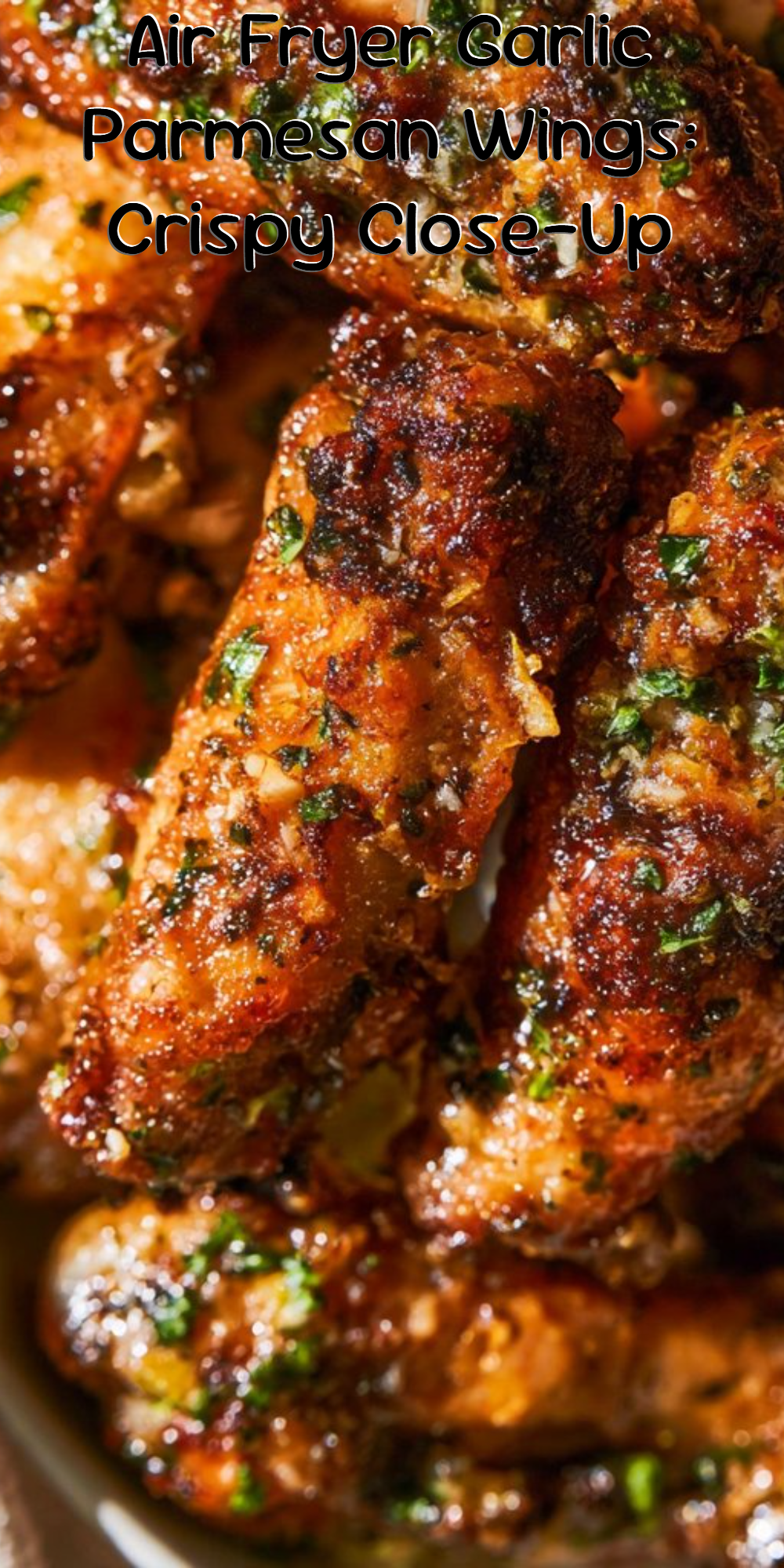 Air Fryer Garlic Parmesan Wings: Crispy Close-Up
