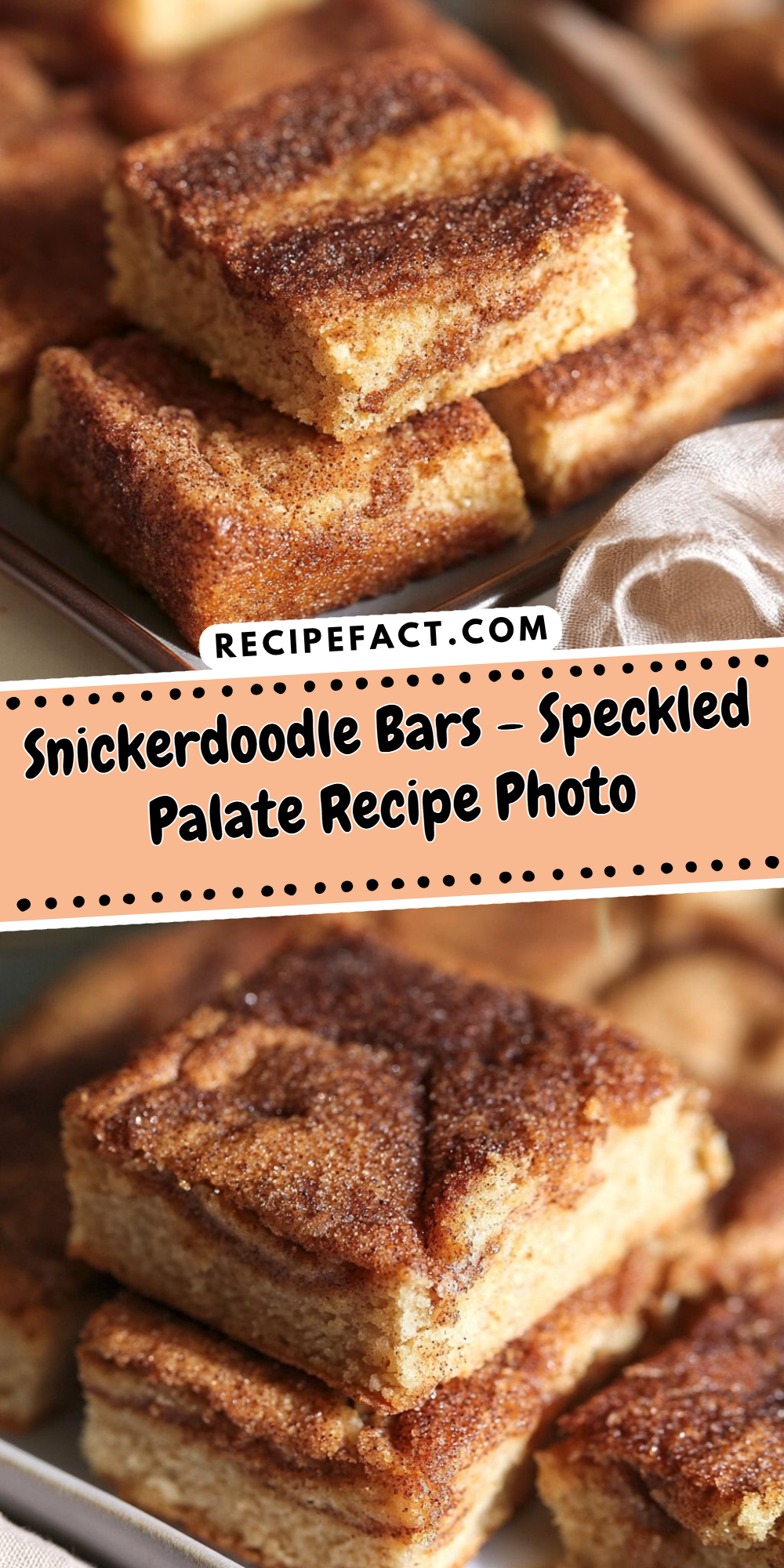 Snickerdoodle Bars - Speckled Palate Recipe Photo