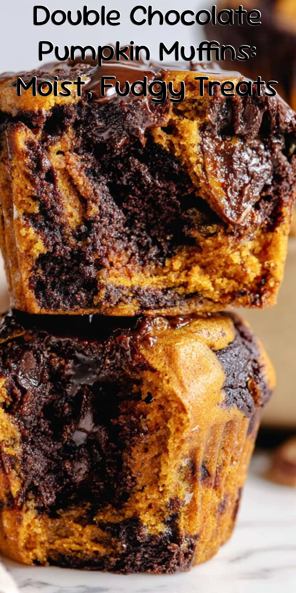 Double Chocolate Pumpkin Muffins: Moist, Fudgy Treats