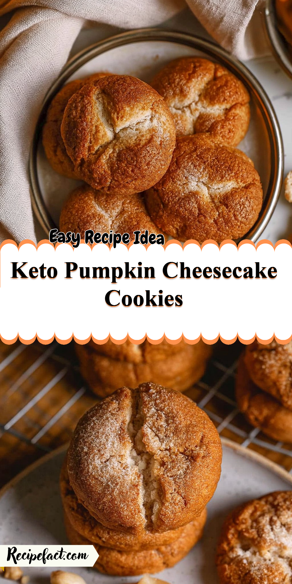 Keto Pumpkin Cheesecake Cookies