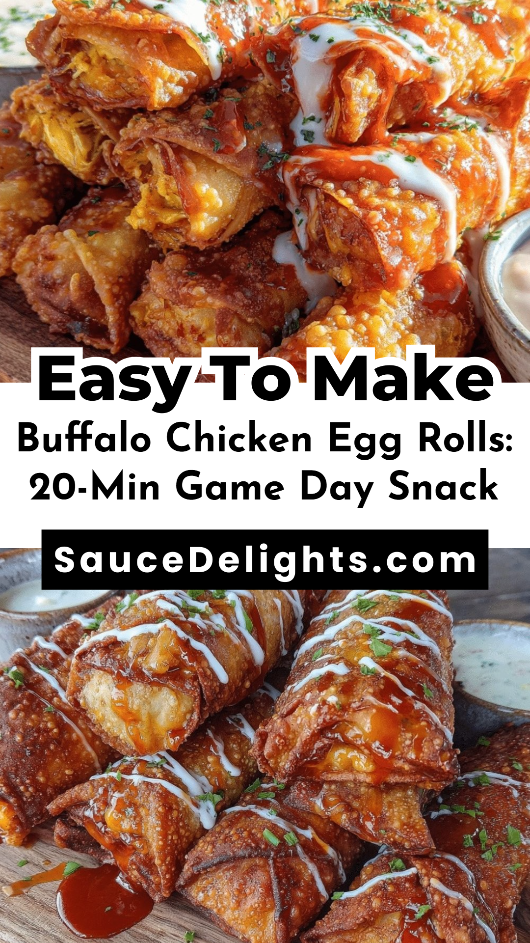 Buffalo Chicken Egg Rolls: 20-Min Game Day Snack