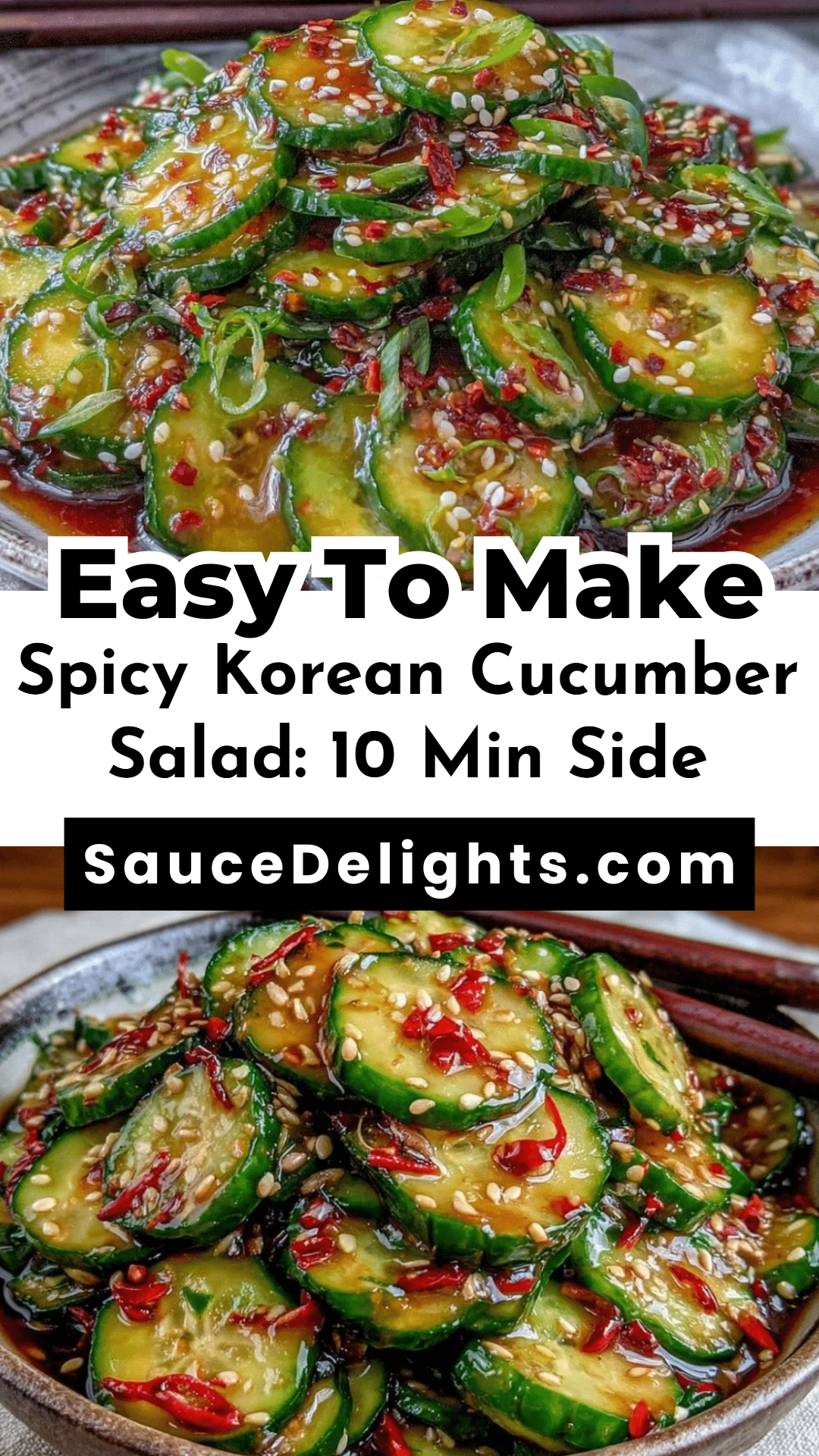 Spicy Korean Cucumber Salad: 10 Min Side