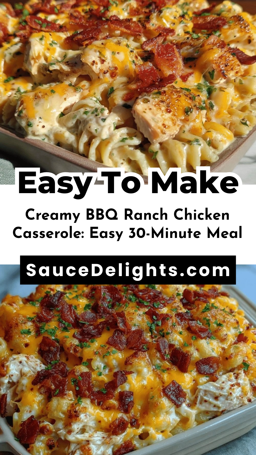 Creamy BBQ Ranch Chicken Casserole: Easy 30-Minute Meal