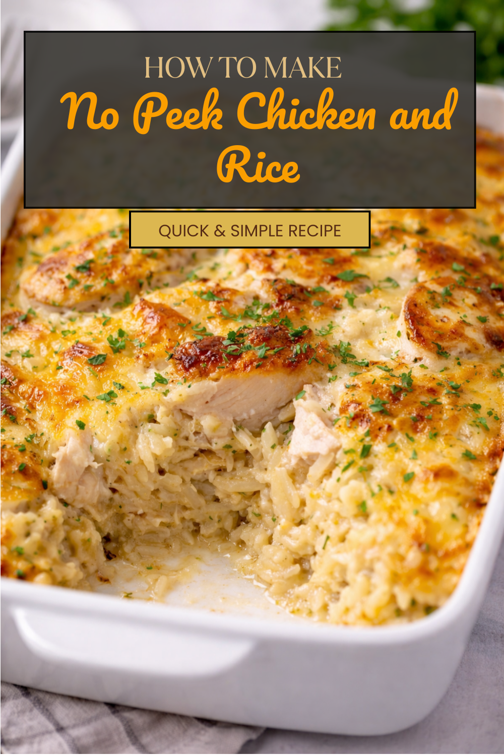 No Peek Chicken and Rice