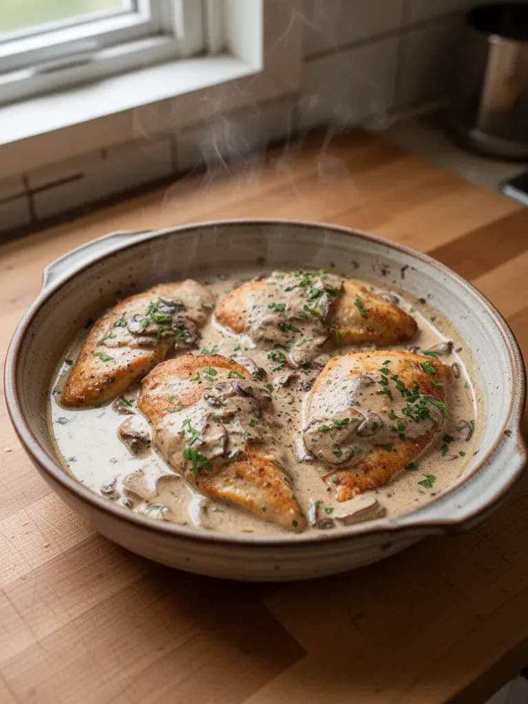Tuscan Pancetta Chicken Breast in Garlic Cream Sauce