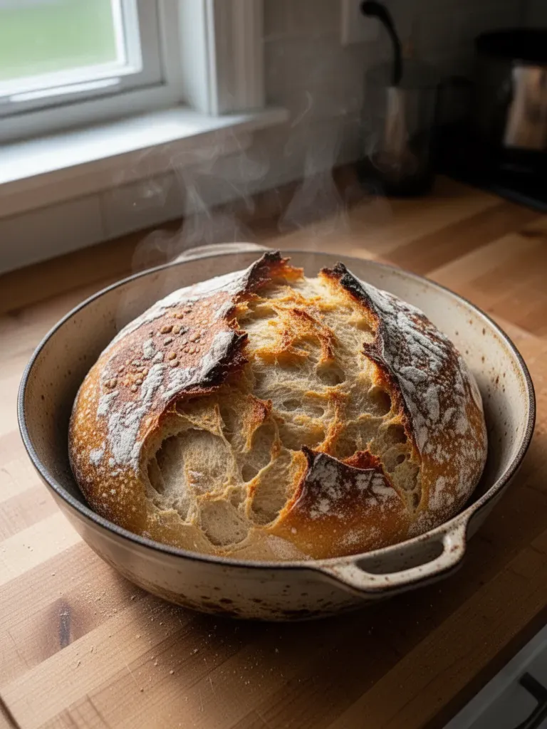 Irresistibly Crusty: Dutch Oven No Knead Bread Bliss