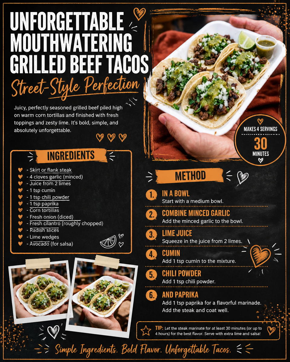 Unforgettable Mouthwatering Grilled Beef Tacos