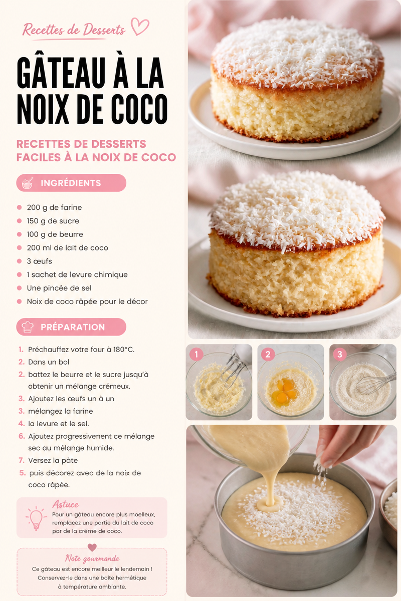 Gâteau à la Noix de Coco