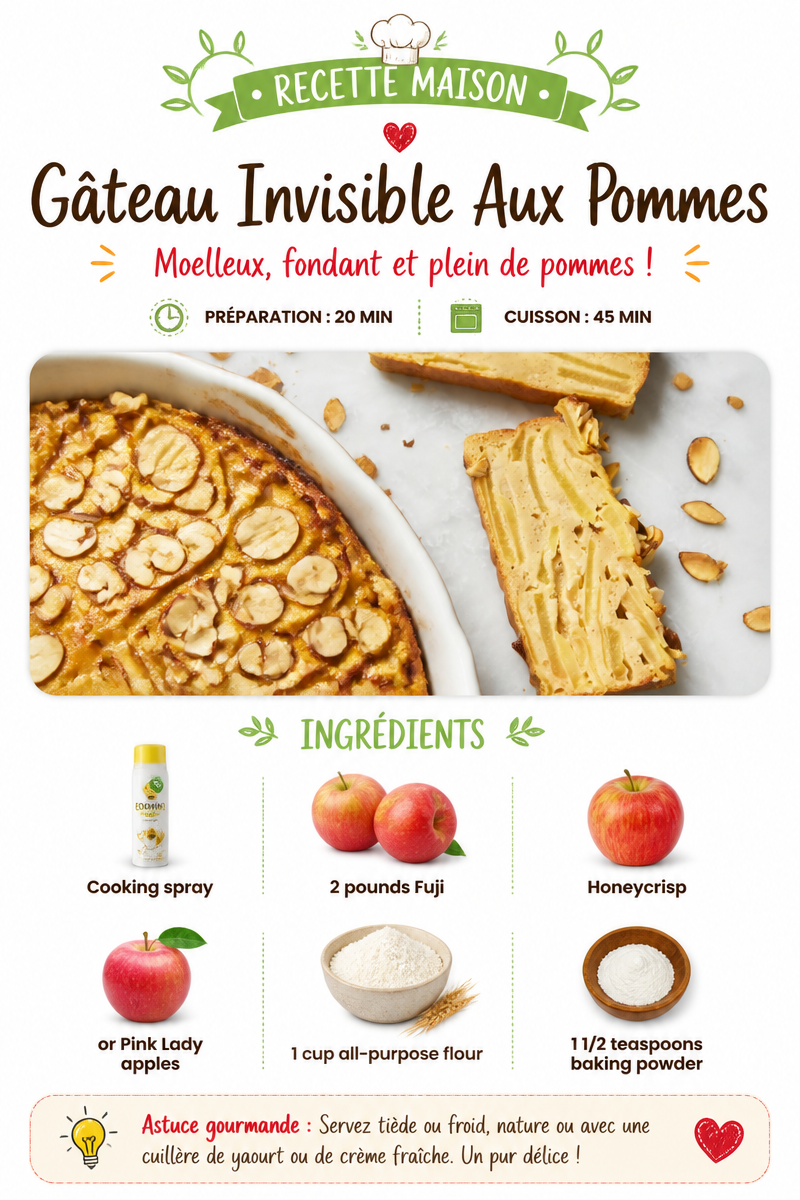 Gâteau Invisible Aux Pommes