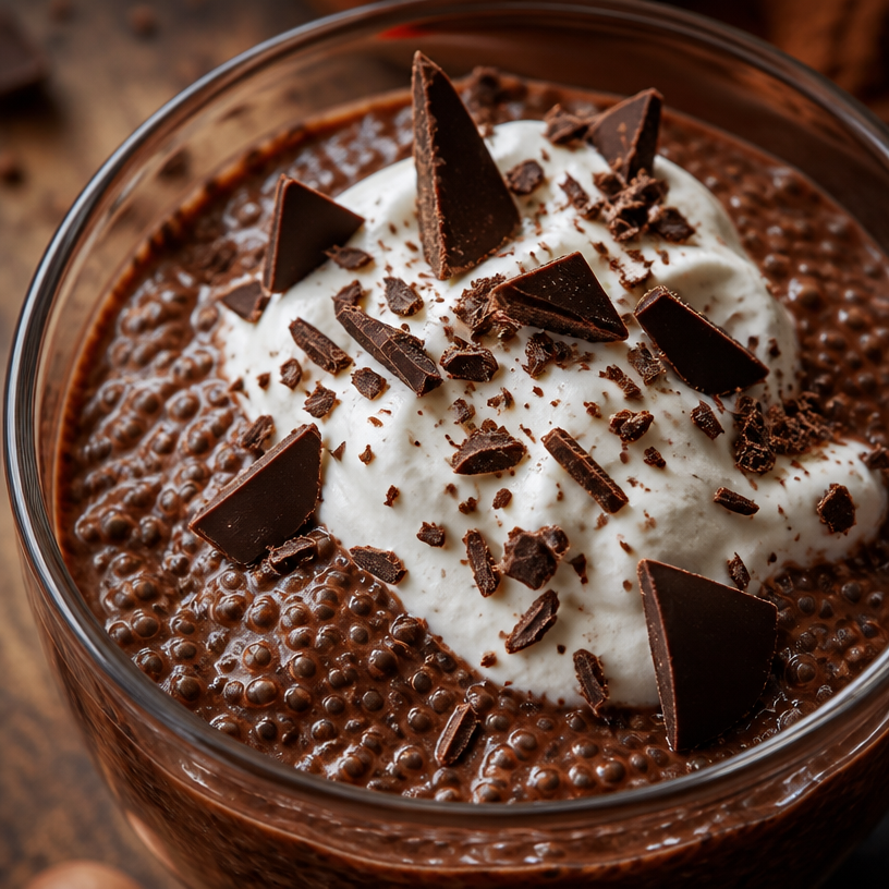 Pudding de chia au chocolat audacieux