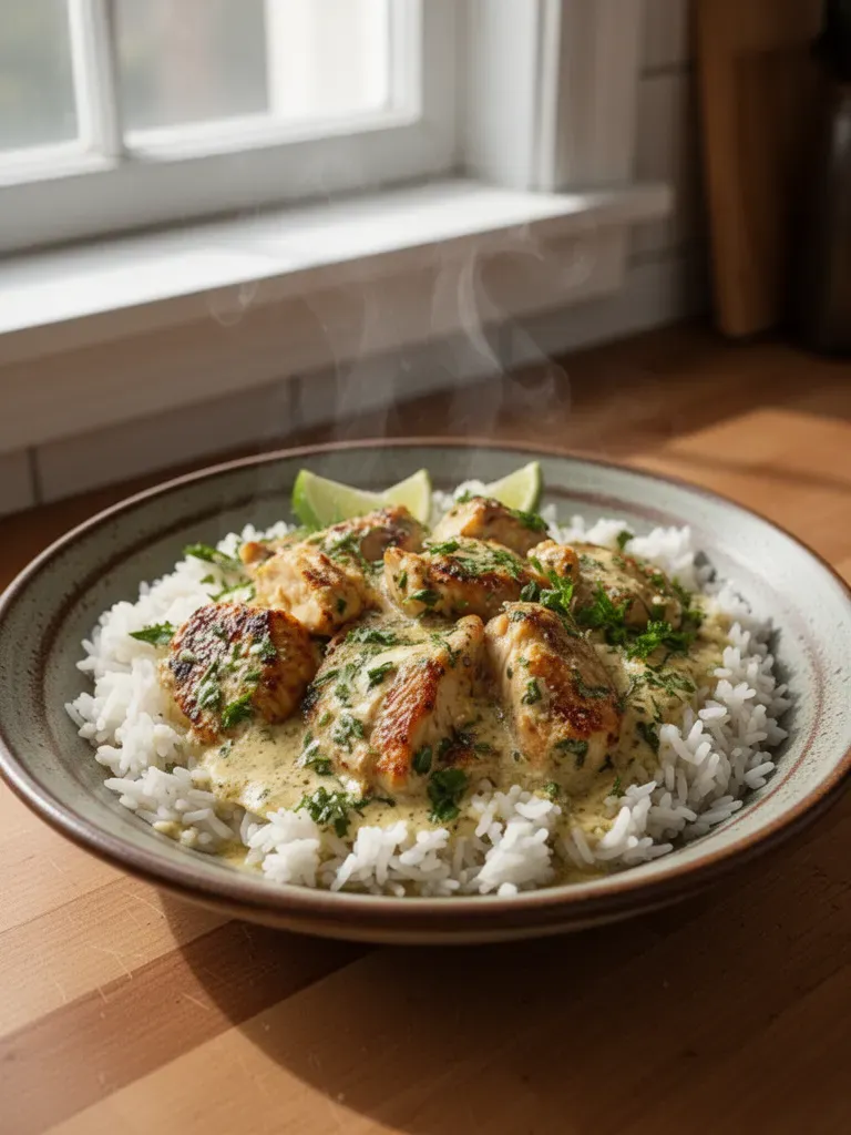 Caribbean Creamy Lime Chicken Rice