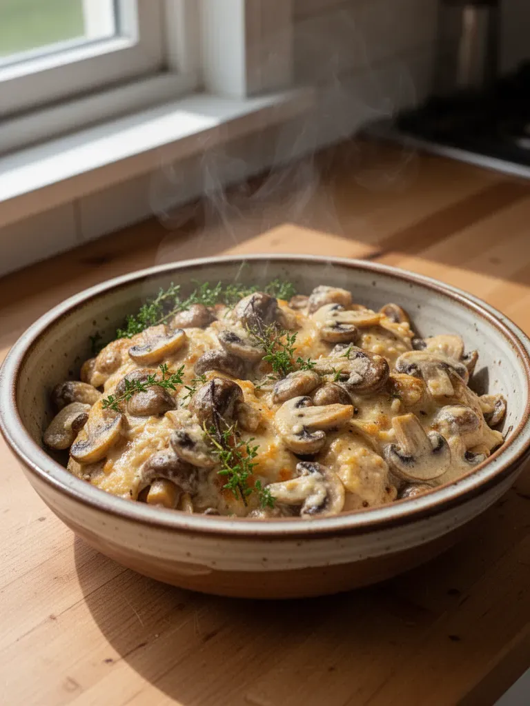 Mushroom Asiago Chicken