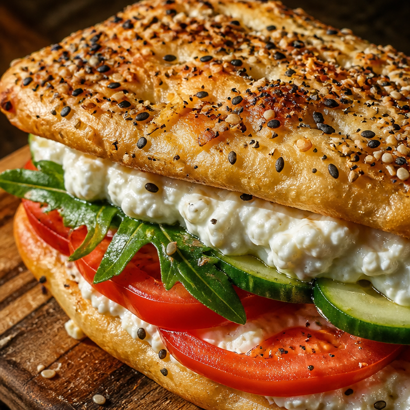 Everything Bagel Cottage Cheese Flatbread