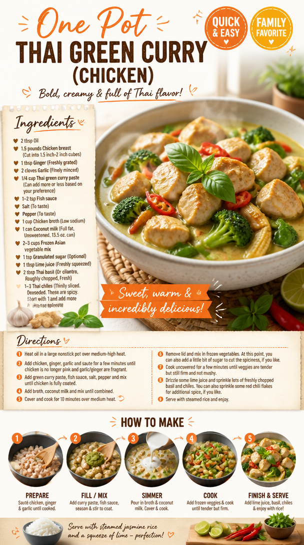 One Pot Thai Green Curry (Chicken)