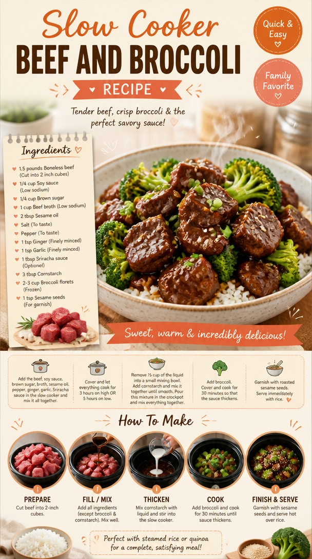 Slow Cooker Beef and Broccoli Recipe