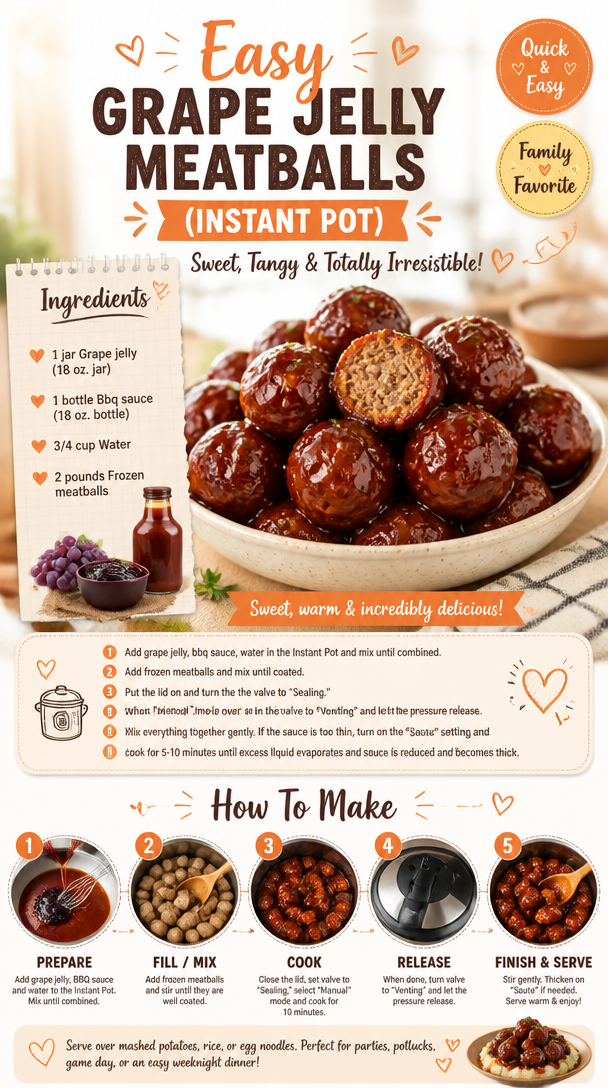 Easy Grape Jelly Meatballs (Instant Pot)