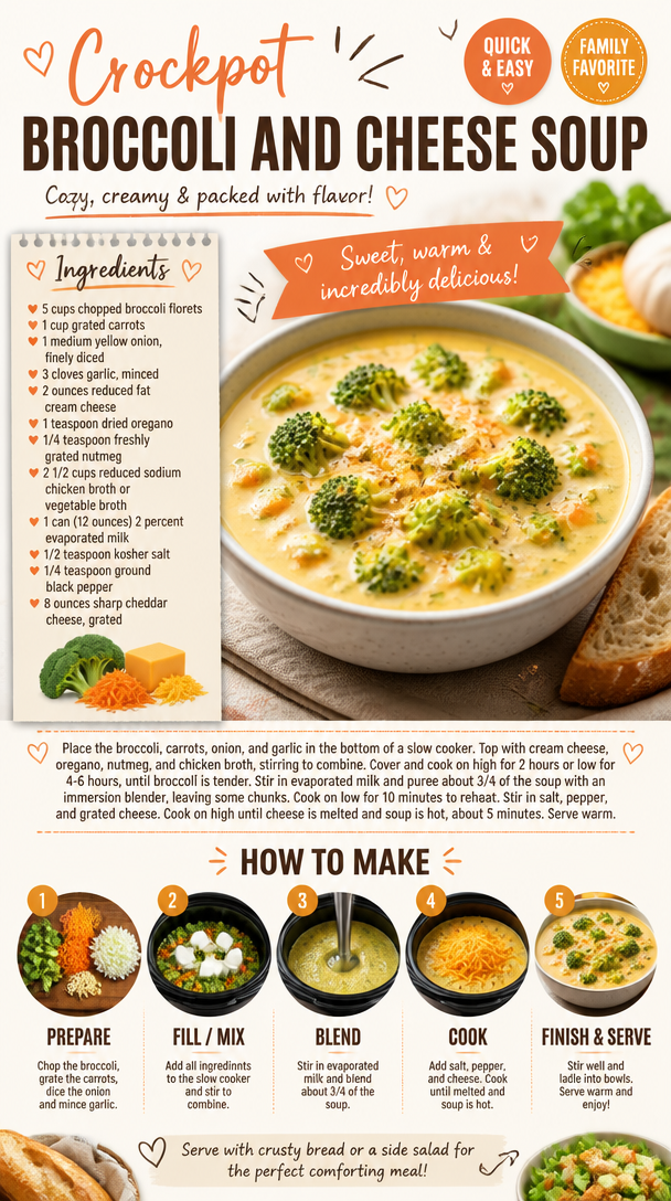 Crockpot Broccoli and Cheese Soup