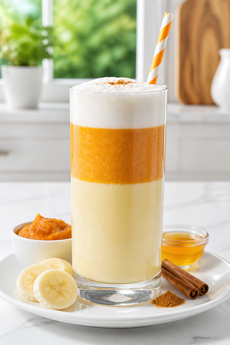 Healthy Layered Candy Corn Smoothie
