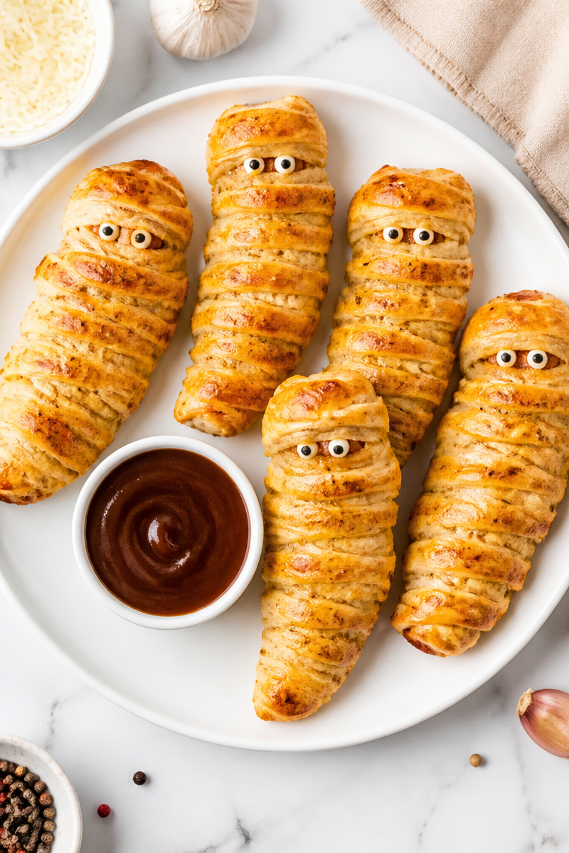 Crispy Baked Mummy Chicken Tender