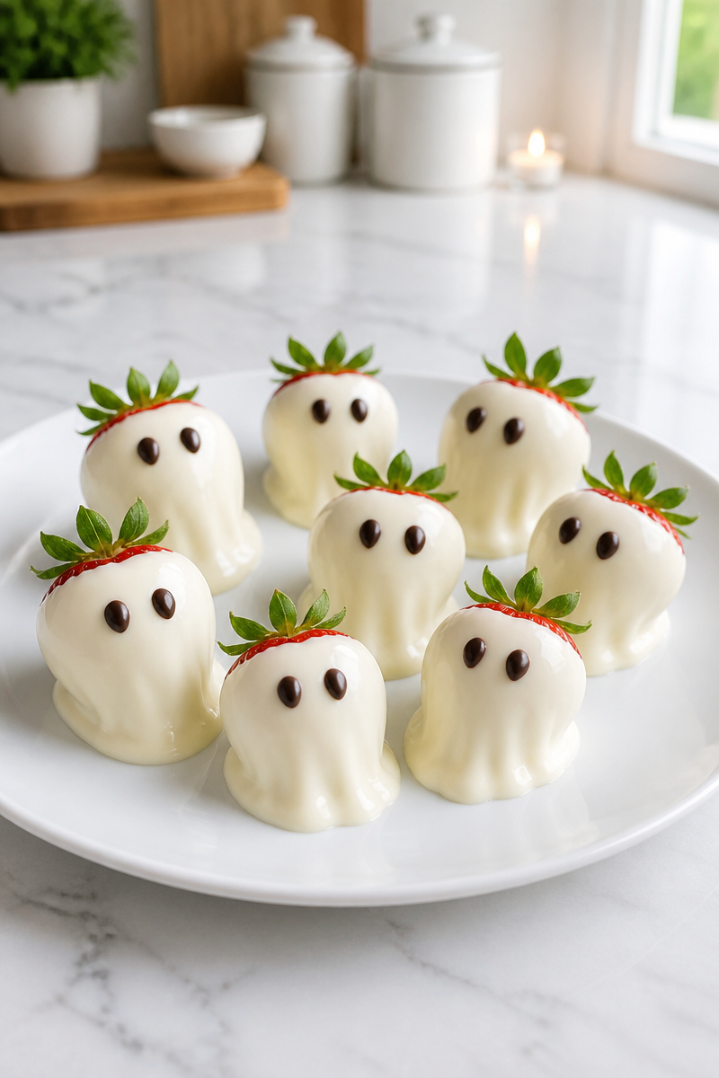 Cute Ghost Chocolate Covered Strawberry