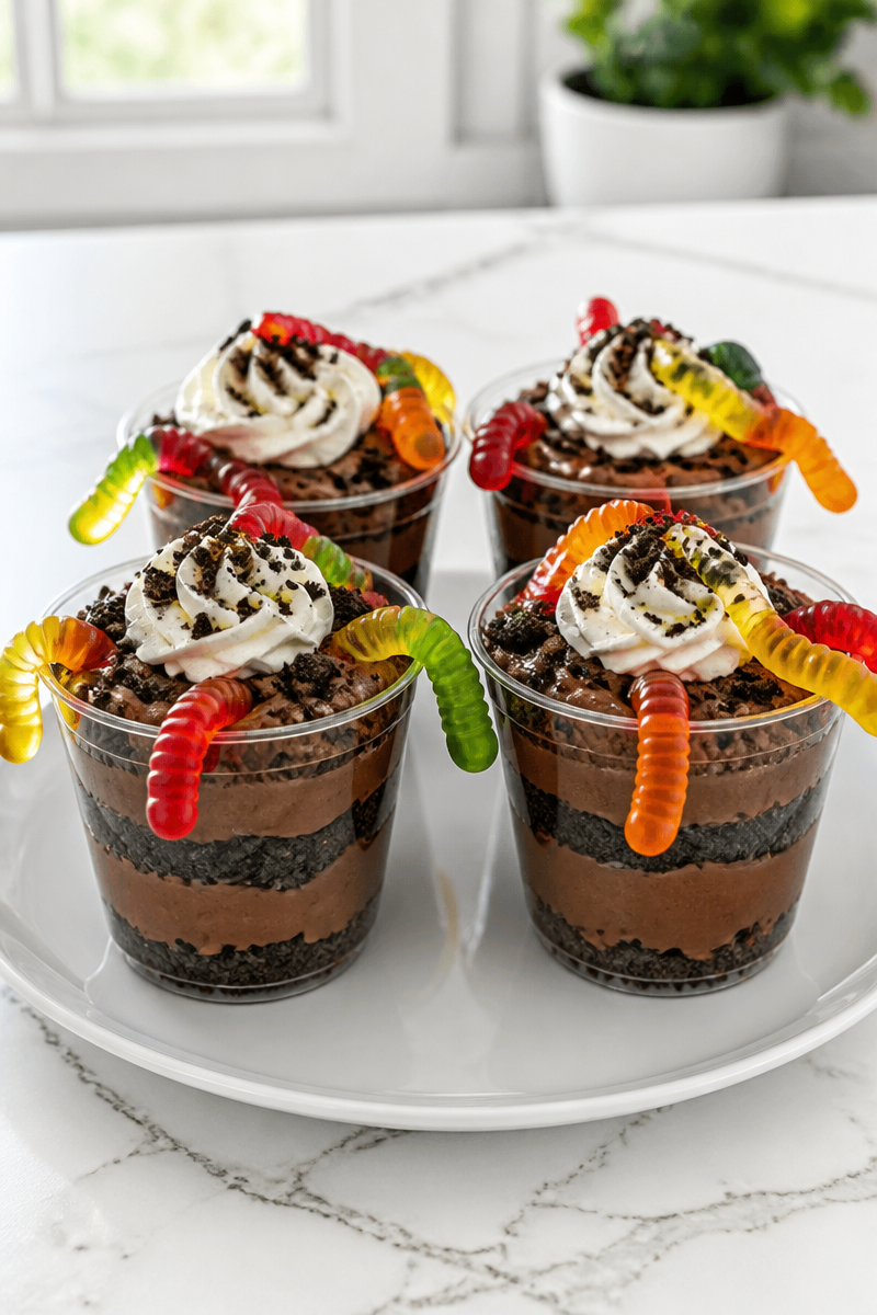 Gummy Worm Chocolate Dirt Cup