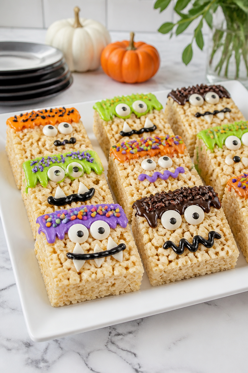 Halloween Monster Rice Krispie Treat