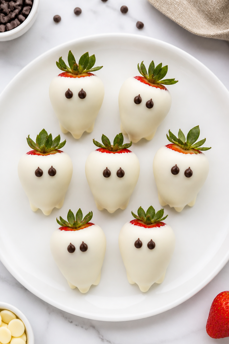 Cute Ghost Chocolate Covered Strawberry