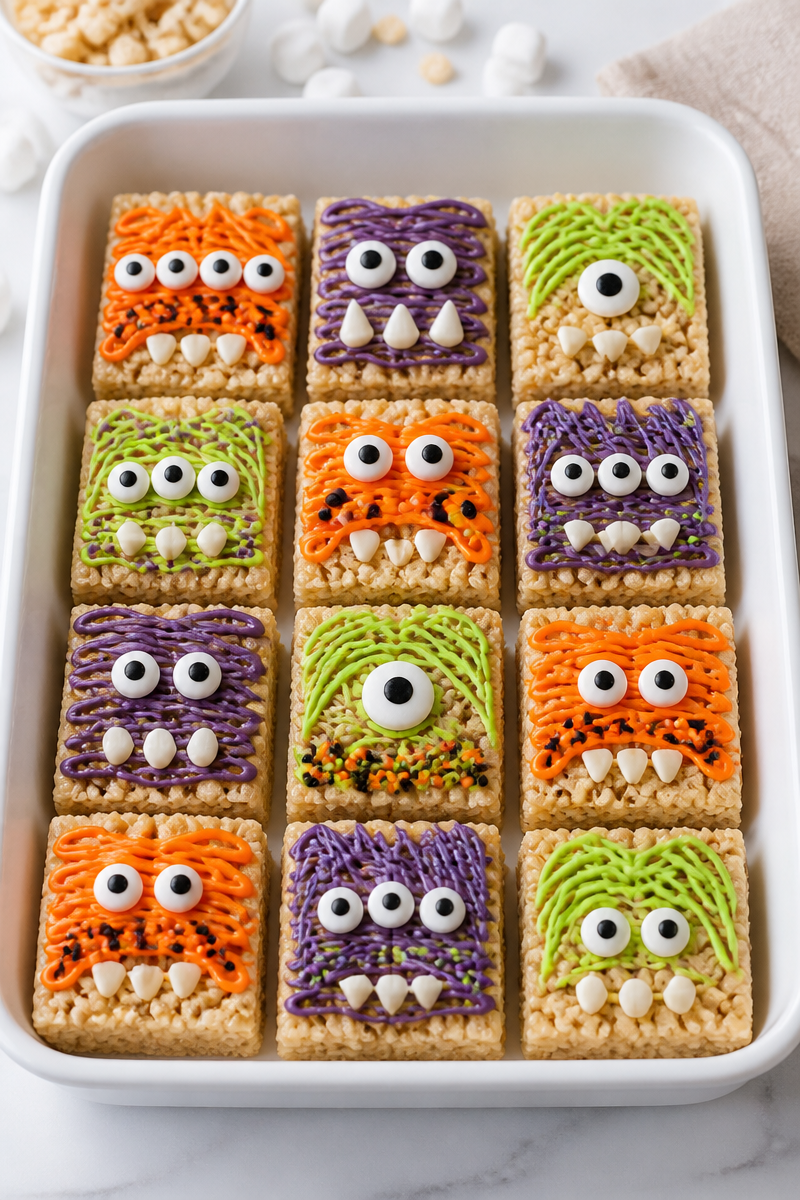 Halloween Monster Rice Krispie Treat